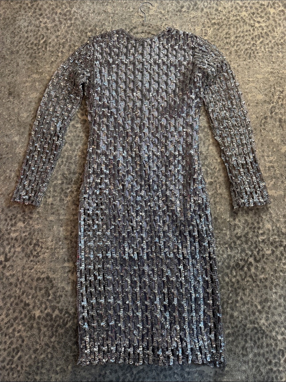 MSGM Silver Sequin Midi Dress (missing tag)